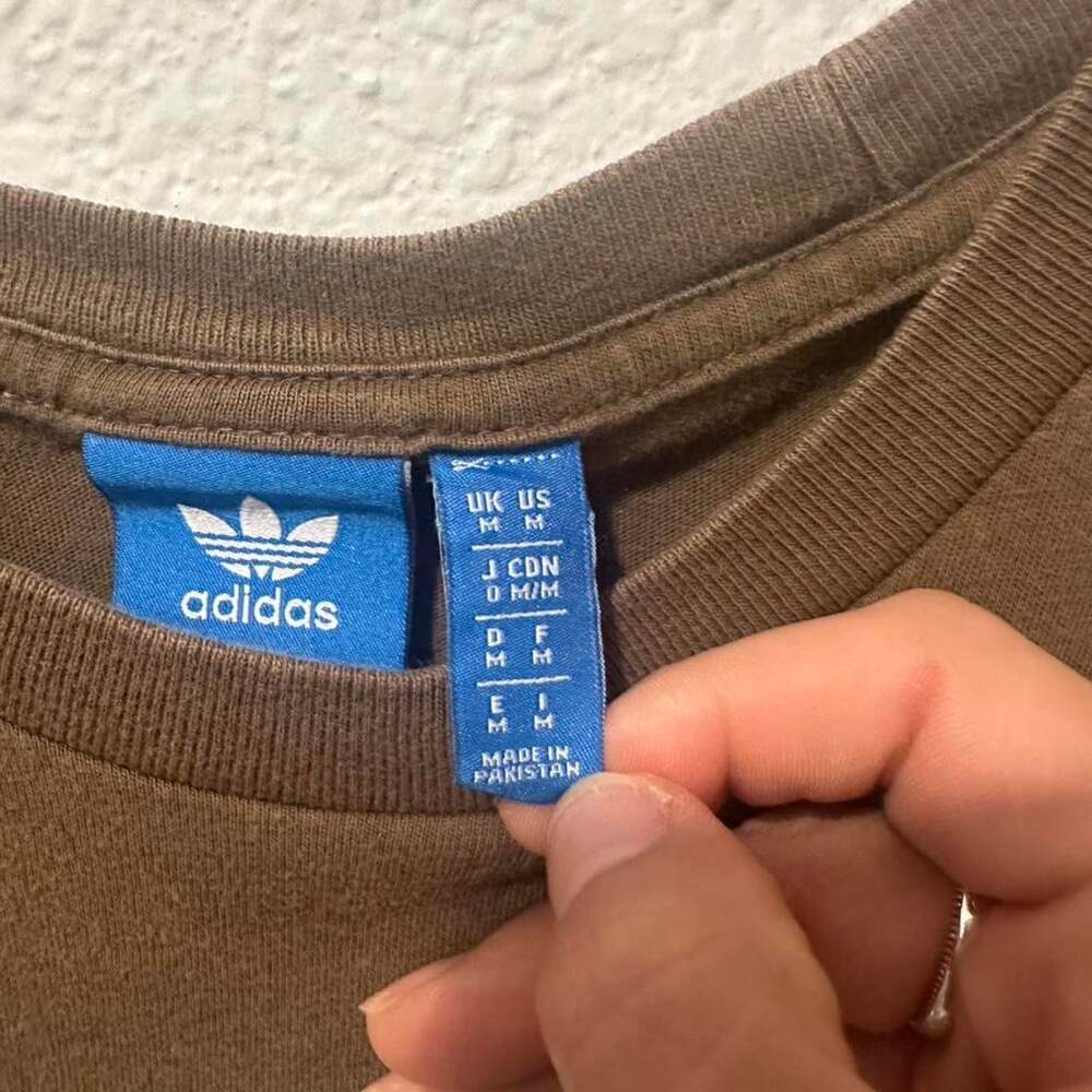 Adidas Women's Brown and Khaki T-shirt - Picture 2 of 2